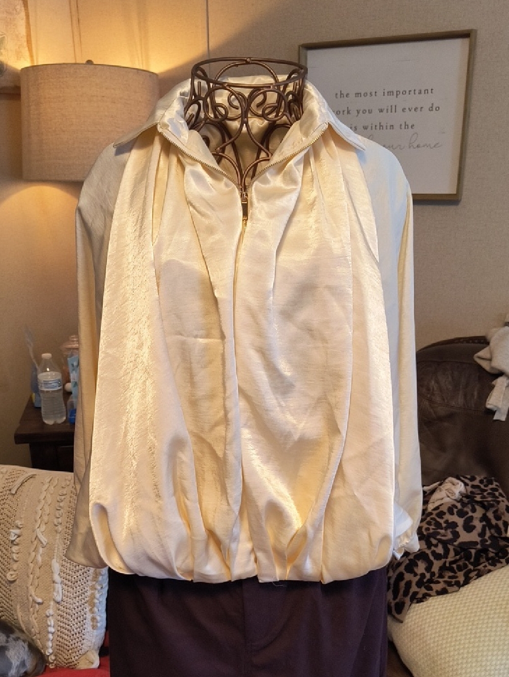 Cream Silky Blouse